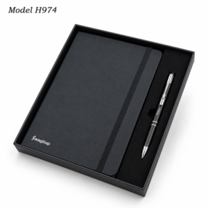 2 in 1 Gift Set - PU Leather Diary & Metal Ball Pen